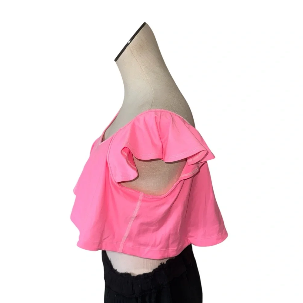 NWOT FP Movement X Free People Off Duty Flounce Tank in Pink Lemonade Medium